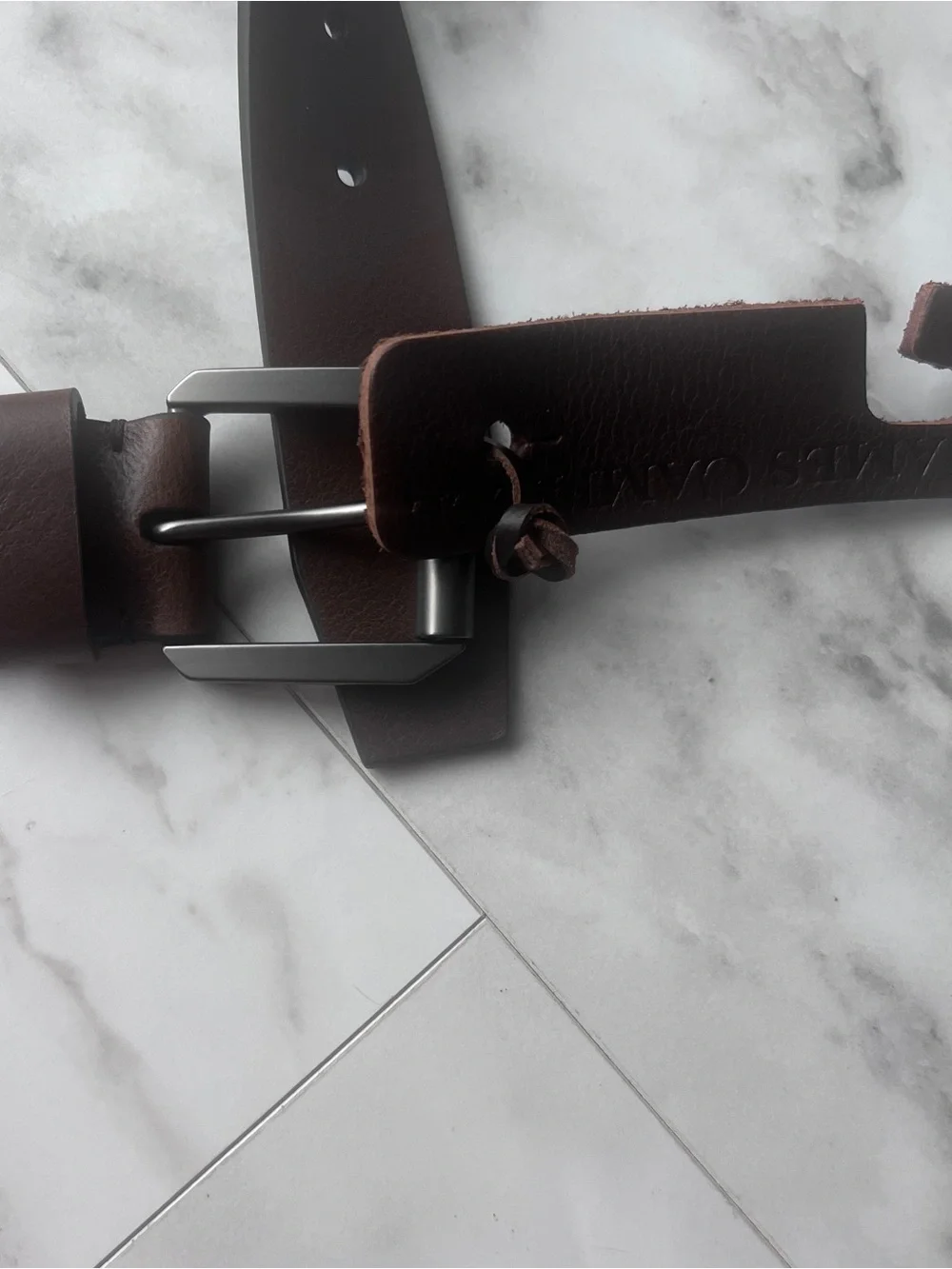 James Campbell Men's  Brown Leather Belt Size 36